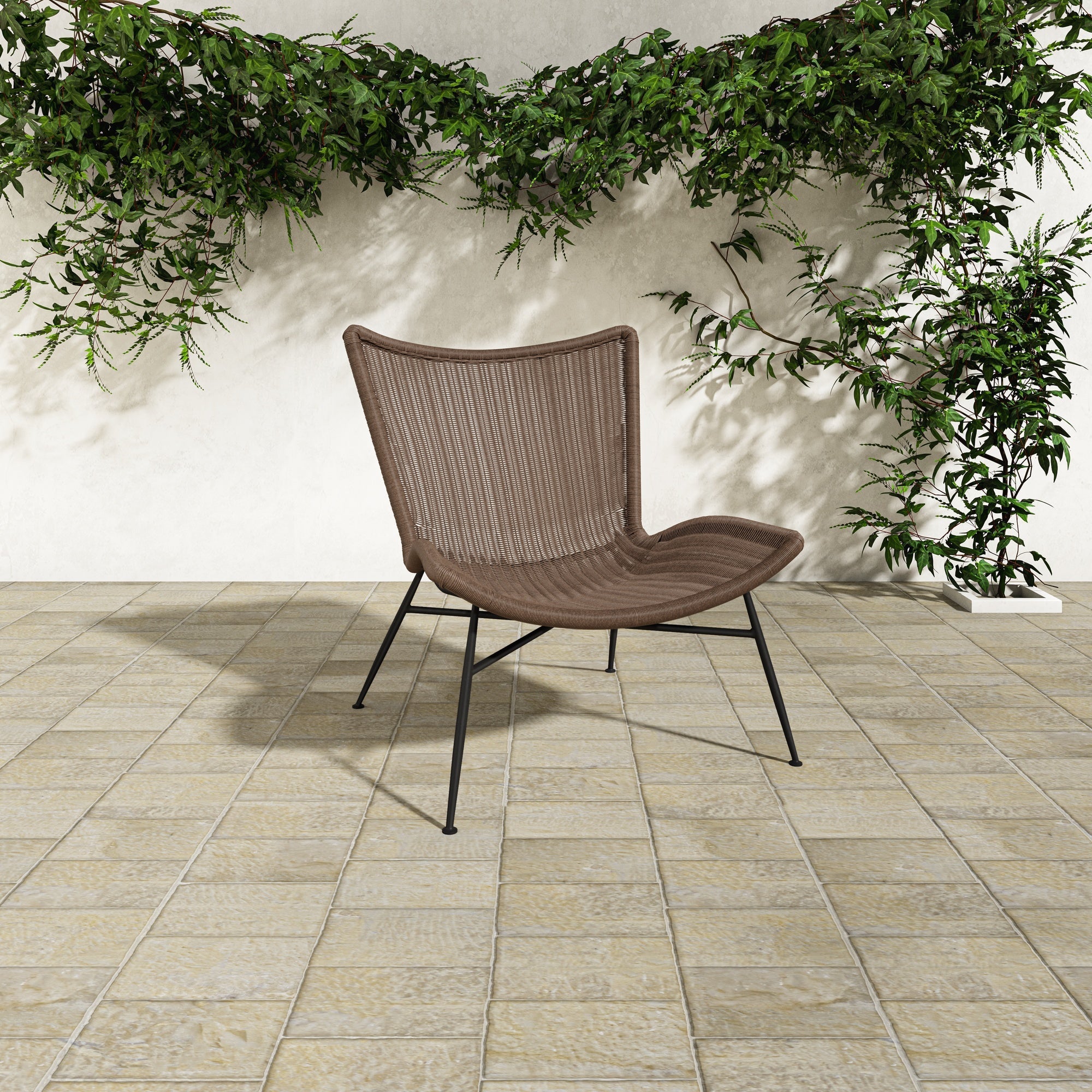 Moe's Home Paige Outdoor Accent Chair Brown