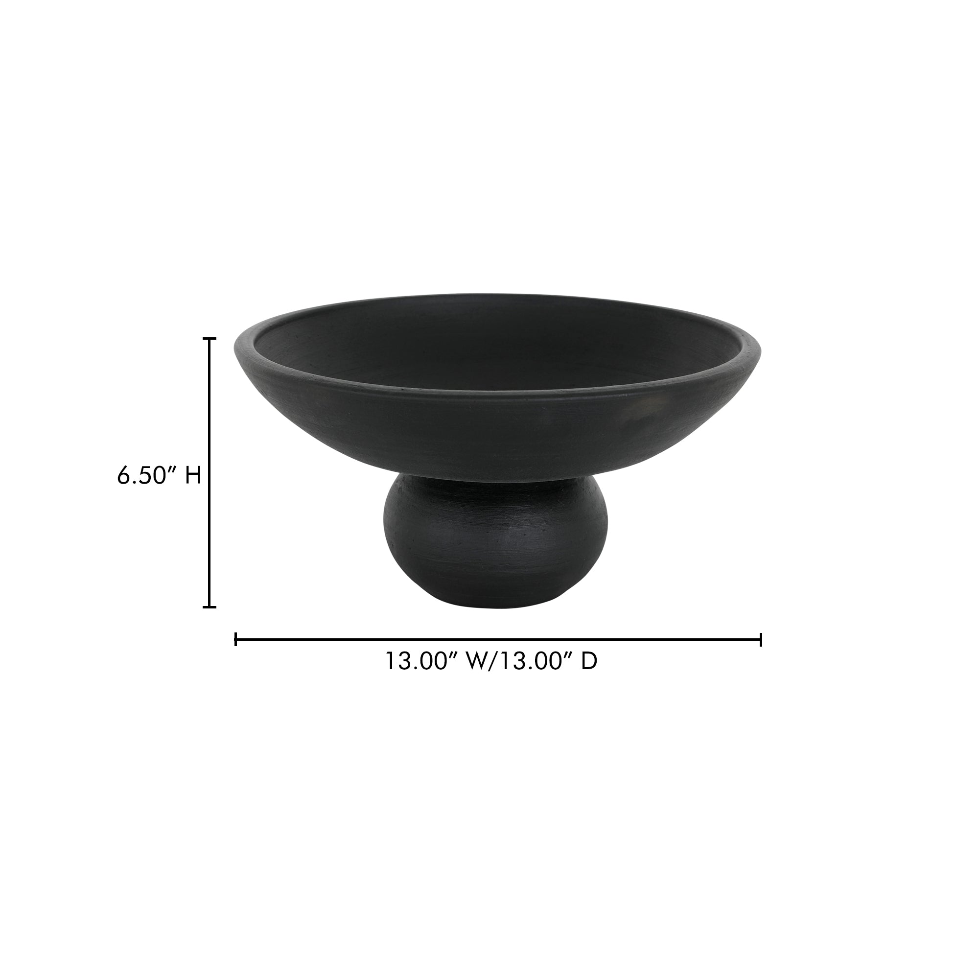 Moe's Home Asha Decorative Bowl Black Terracotta