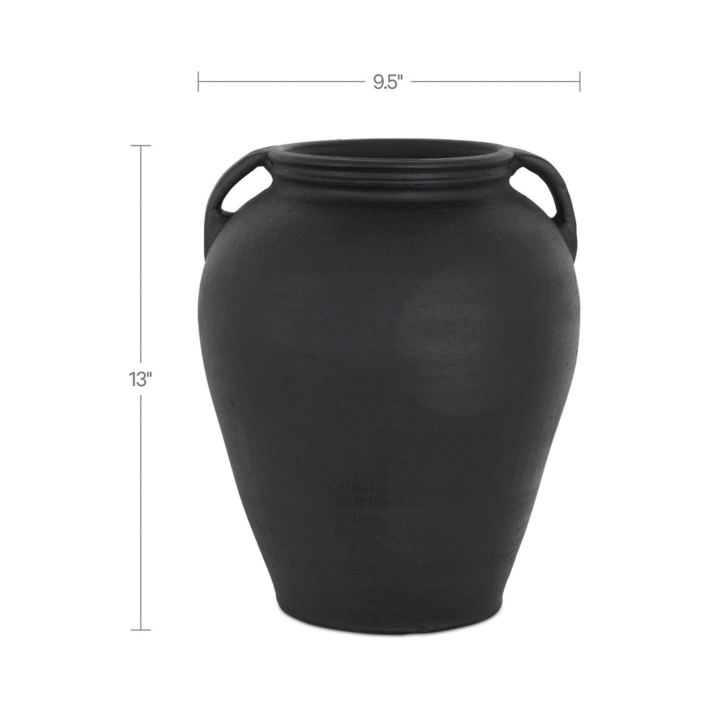 Moe's Home Jovi Vase Black Terracotta