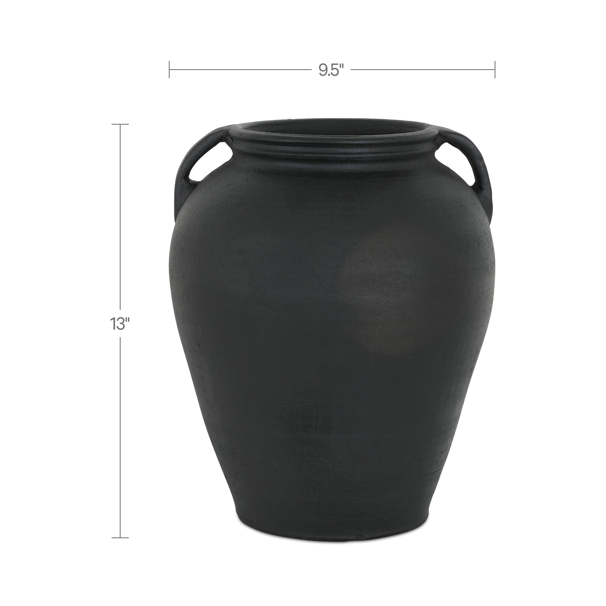 Moe's Home Jovi Vase Black Terracotta