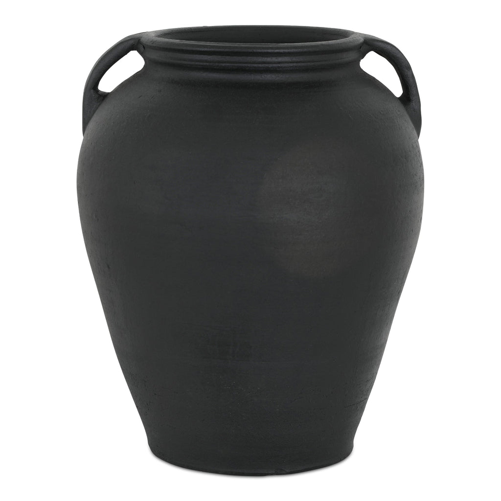 Moe's Home Jovi Vase Black Terracotta