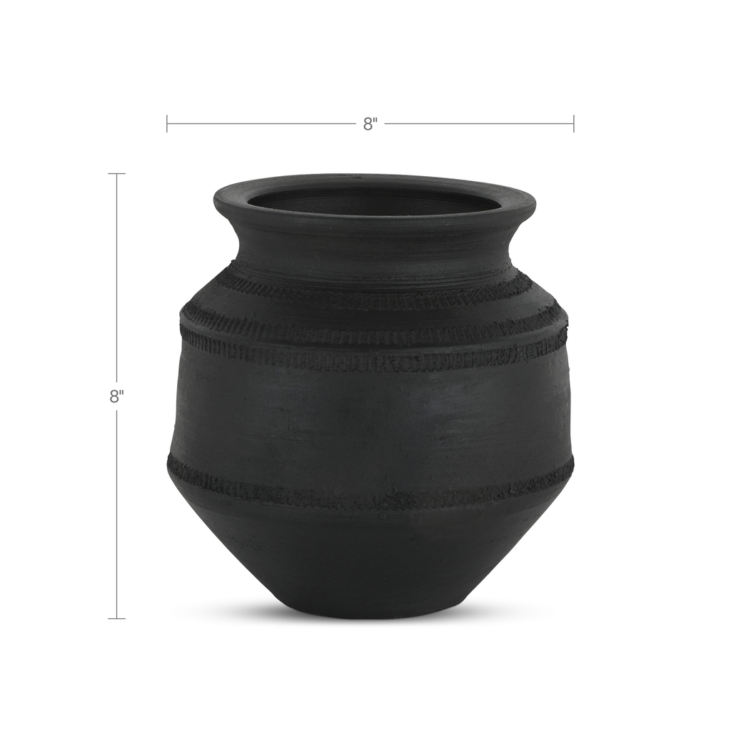 Moe's Home Astra Vessel Black Terracotta