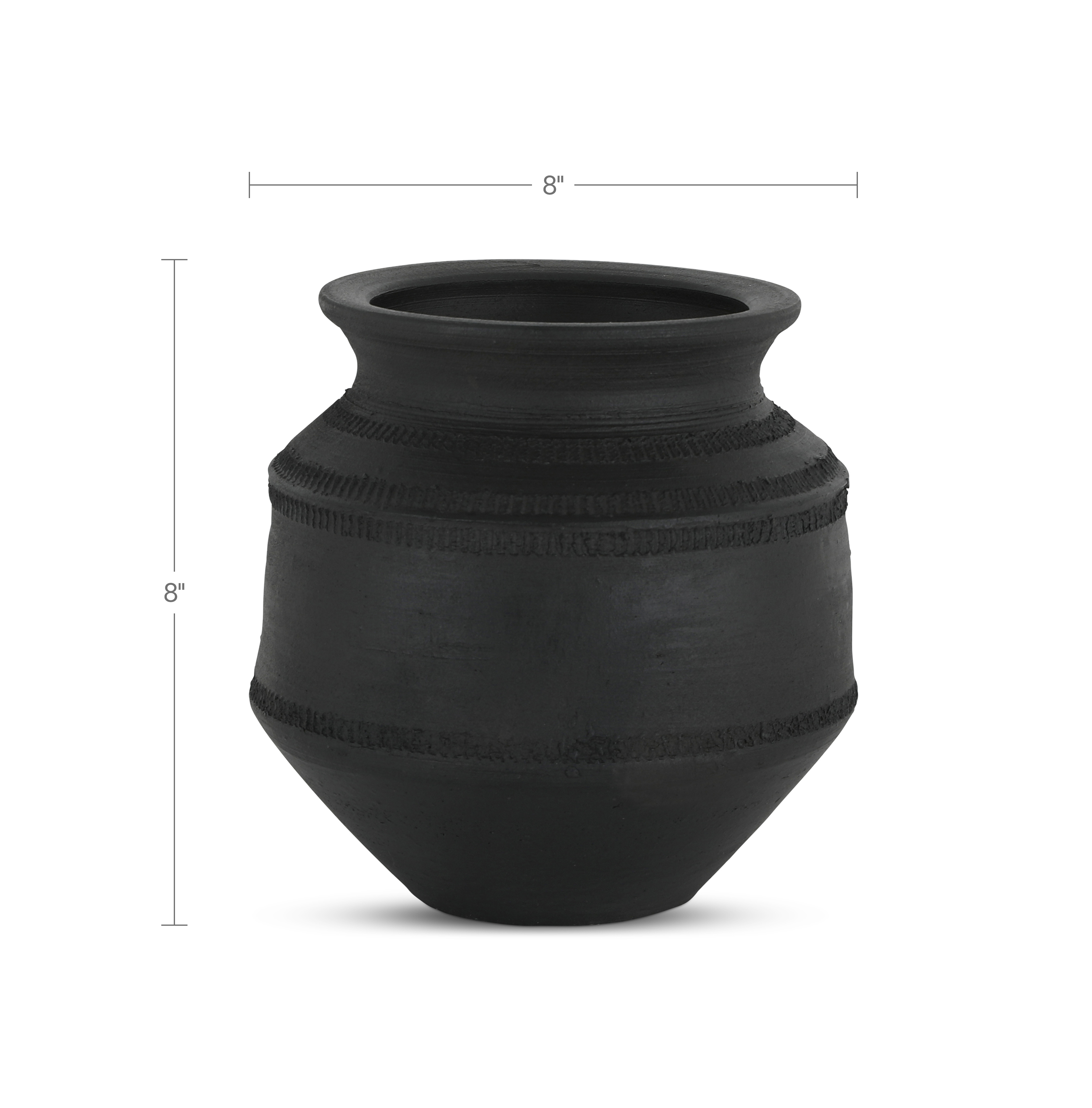 Moe's Home Astra Vessel Black Terracotta