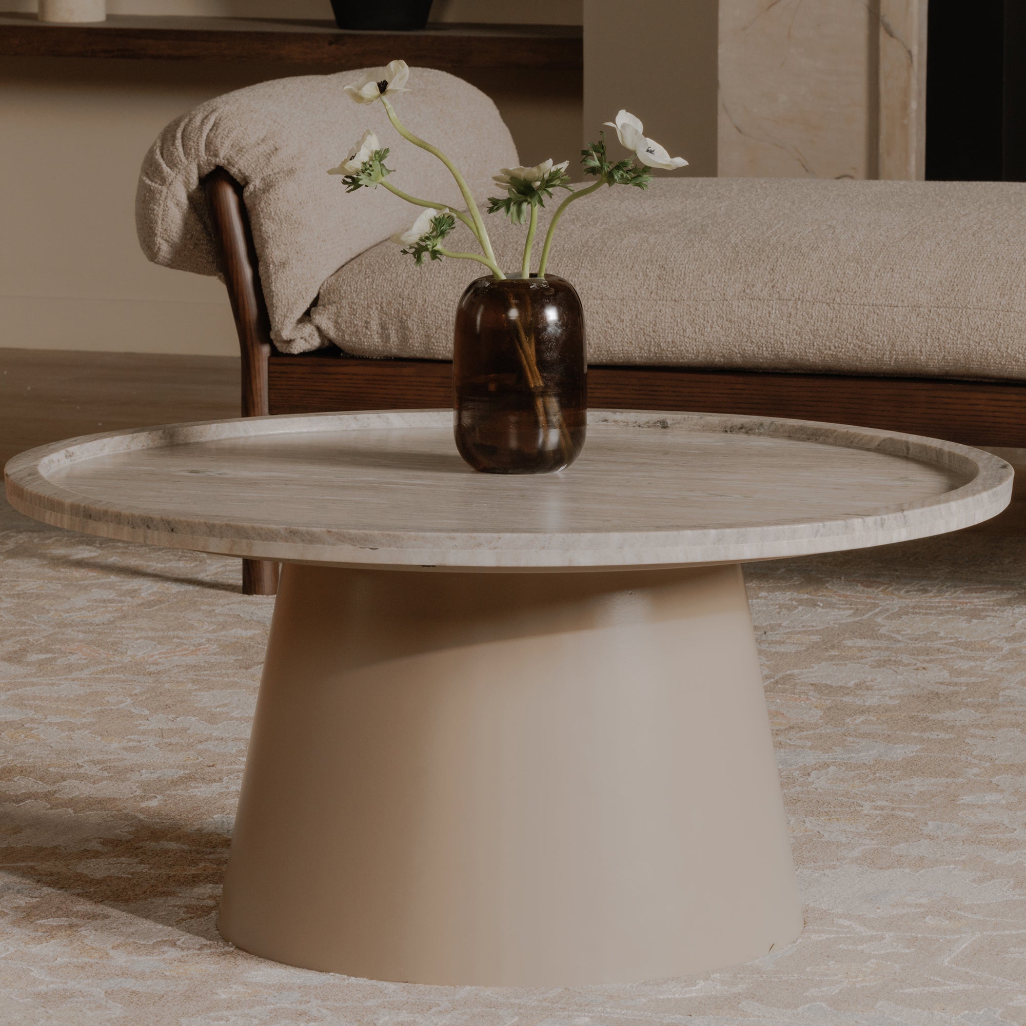 Moe's Home Kimberley Coffee Table White Marble