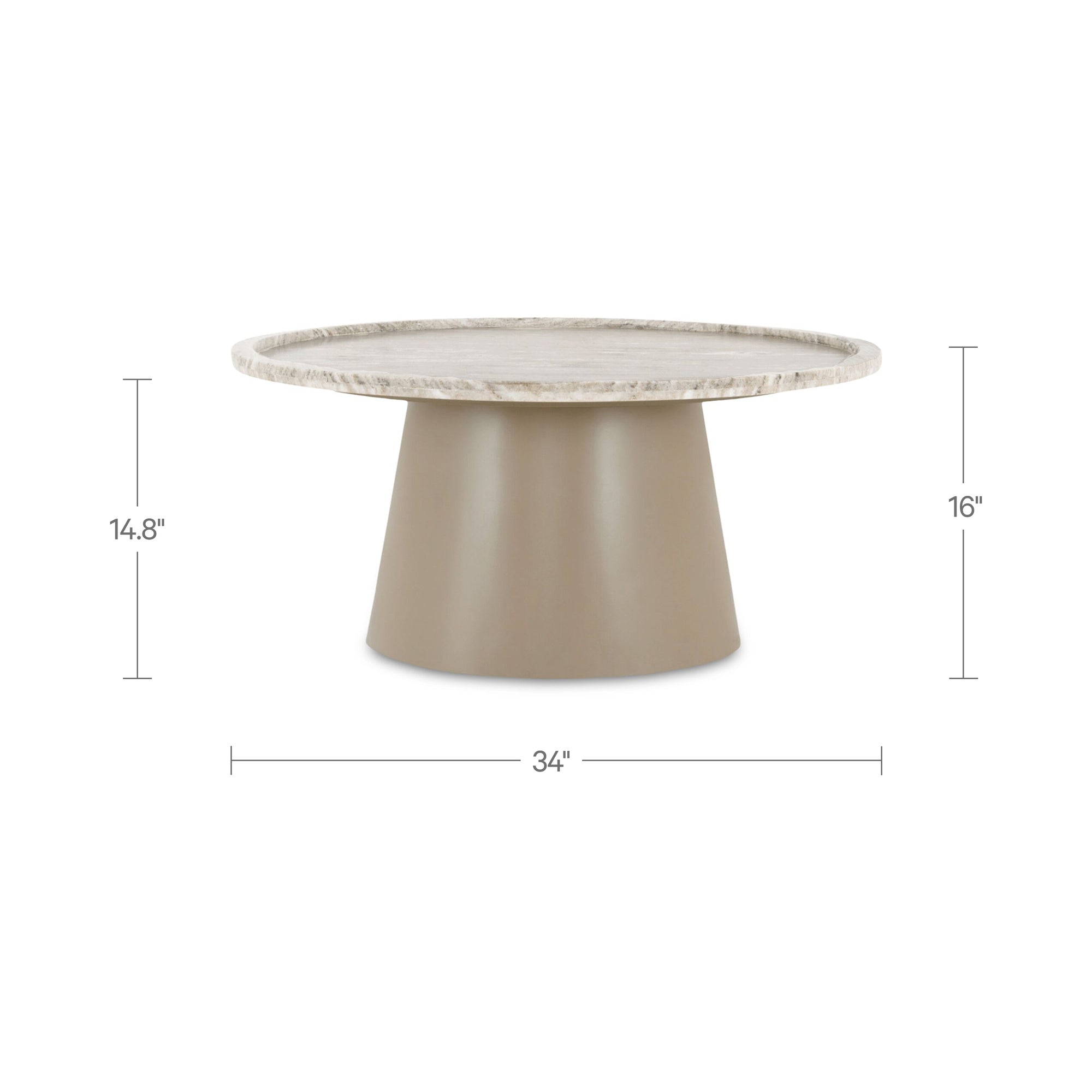 Moe's Home Kimberley Coffee Table White Marble