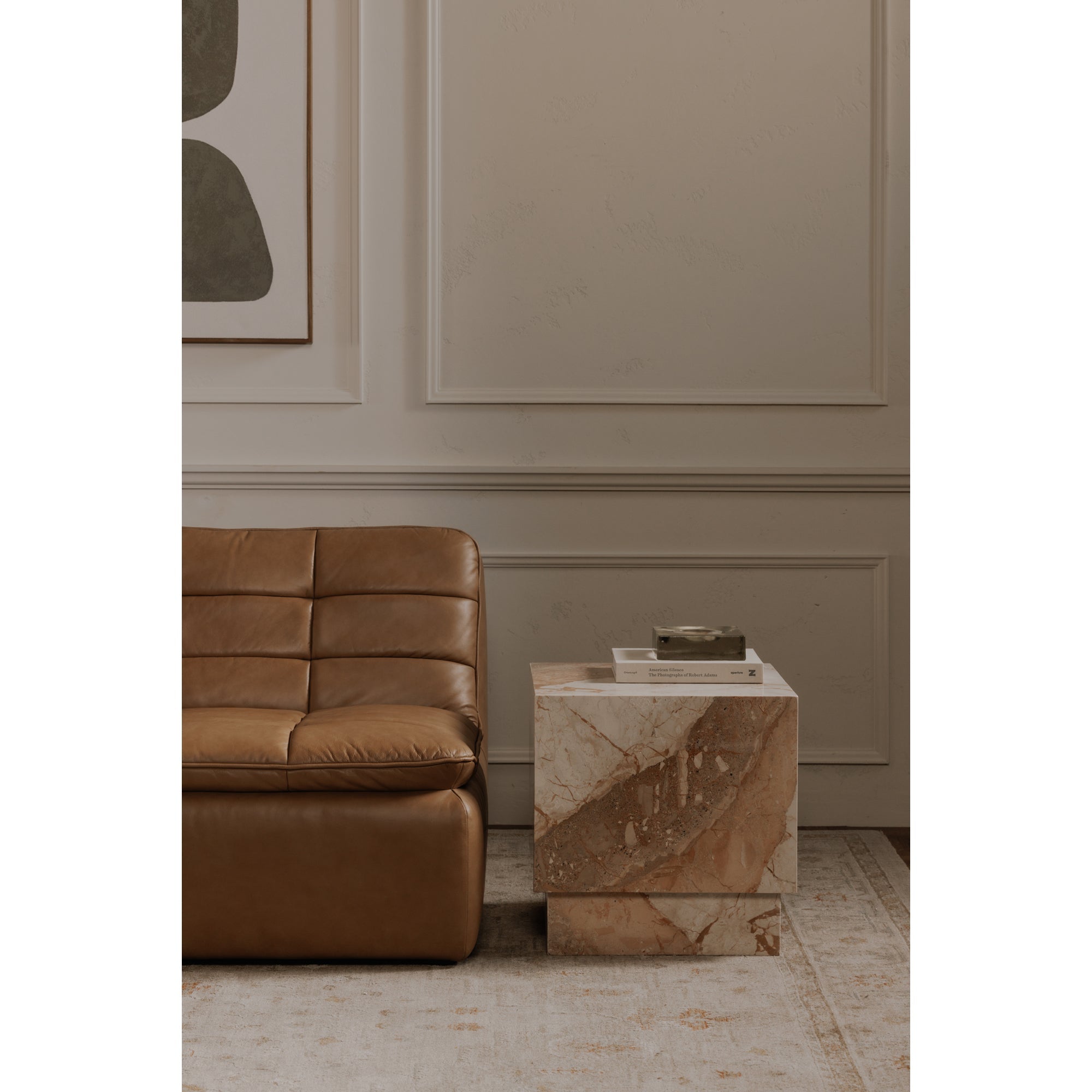 Moe's Home Layla Side Table Breccia Marble