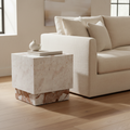 Moe's Home Layla Side Table Breccia Marble