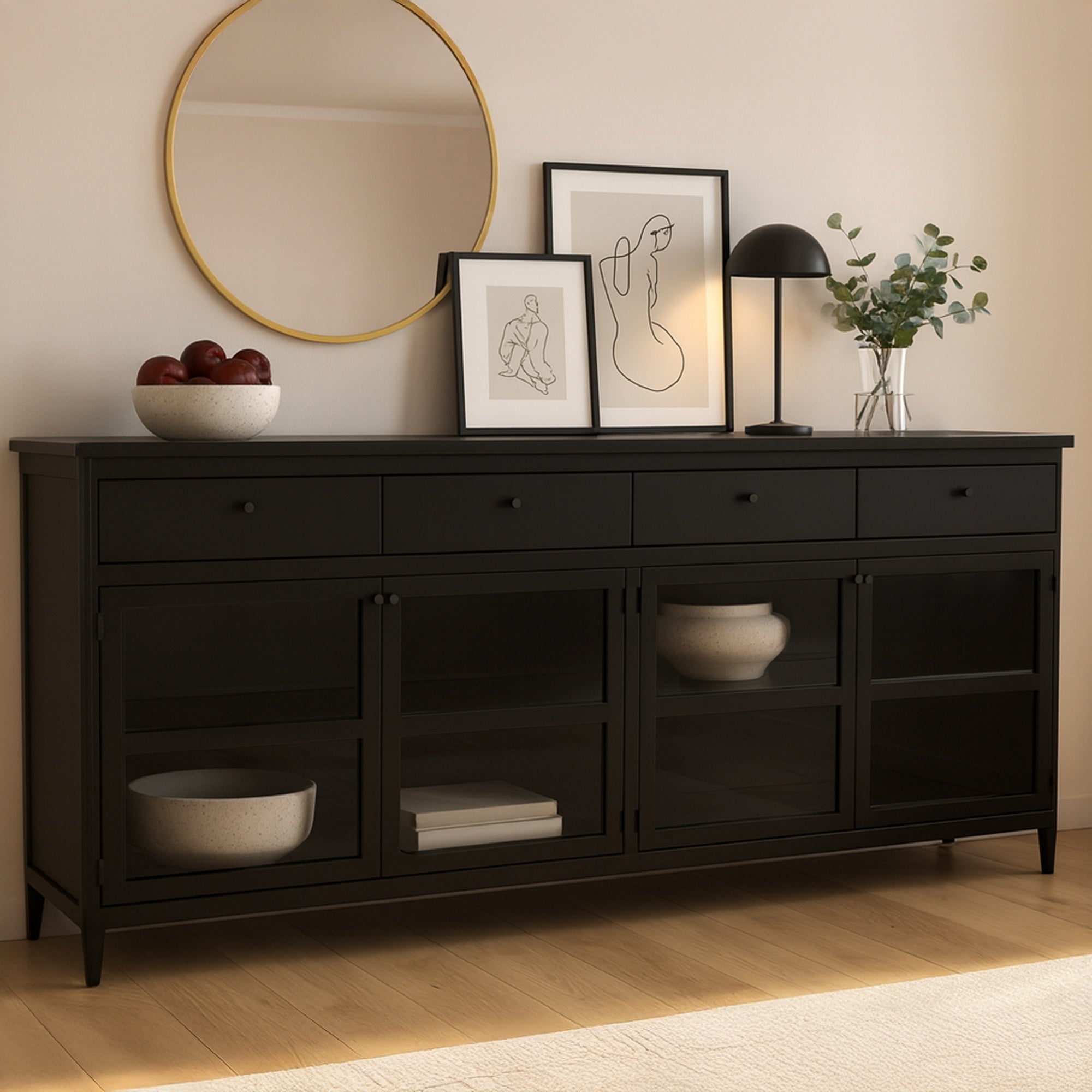 Moe's Home Henry Metal Sideboard Black