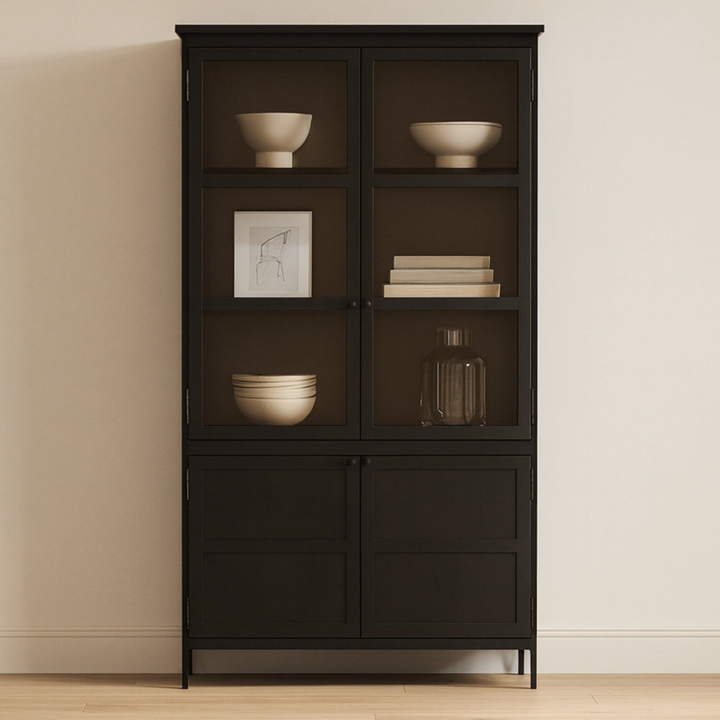 Moe's Home Henry Metal Tall Cabinet Black