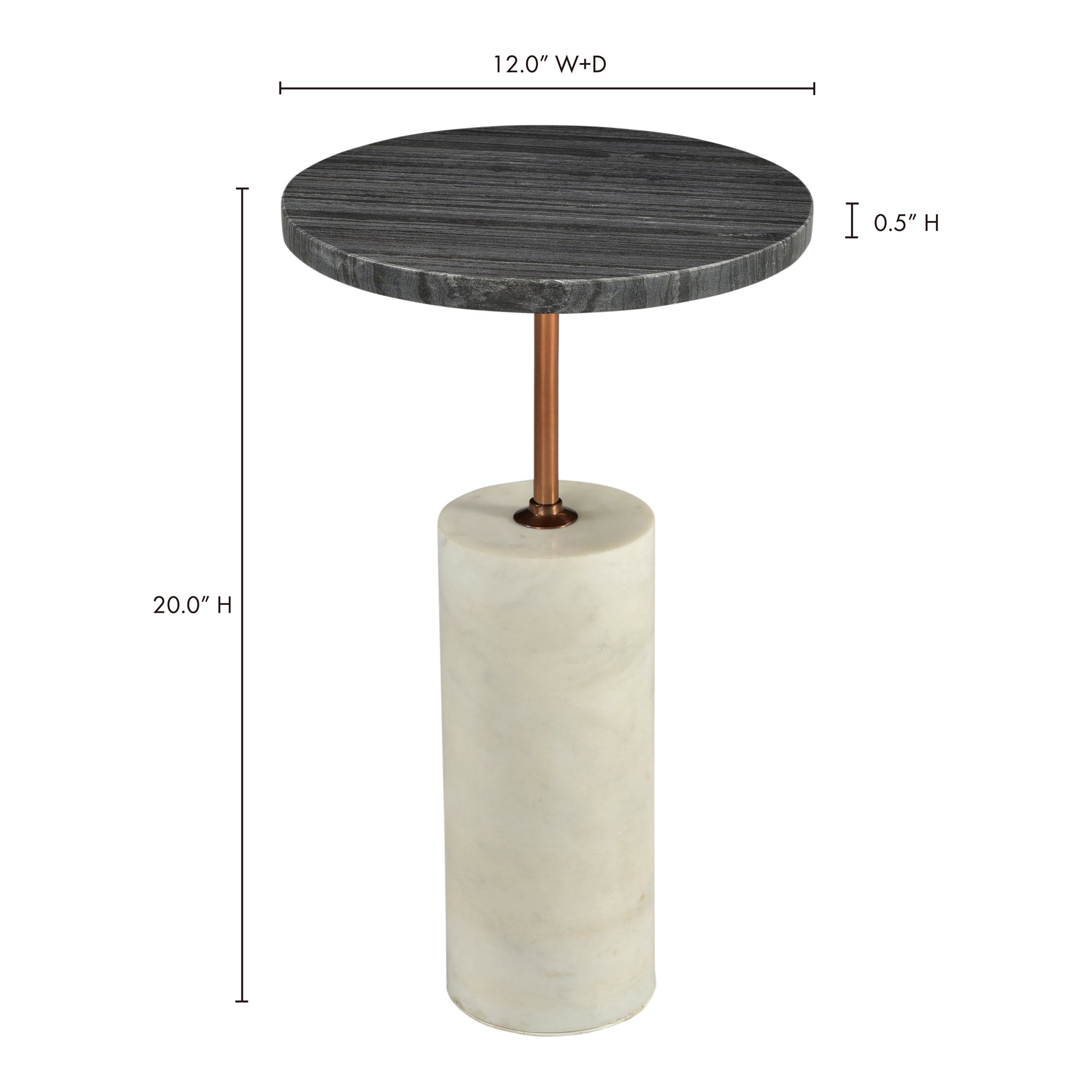 Moe's Home Dusk Accent Table Black