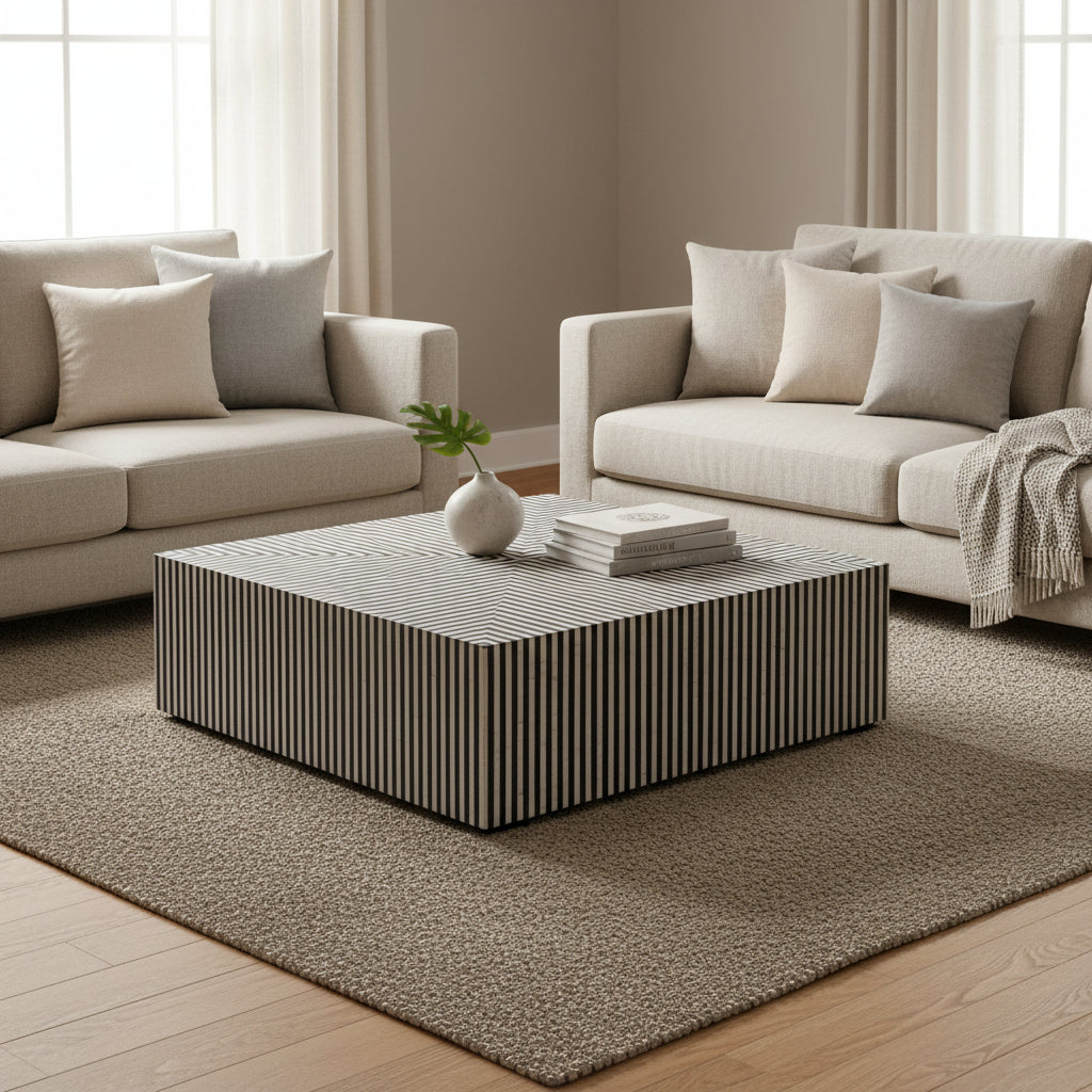 Moe's Home Terning Coffee Table Black and White