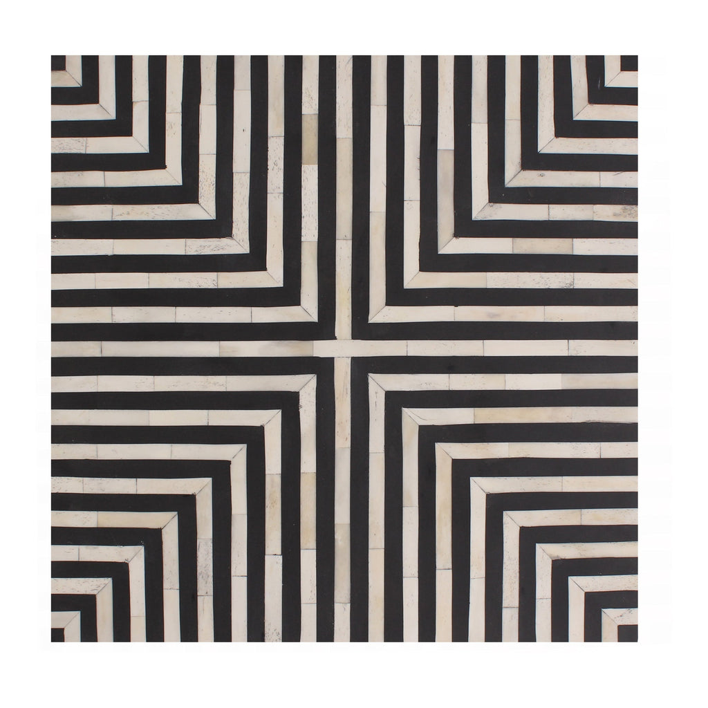 Moe's Home Terning Side Table Black and White