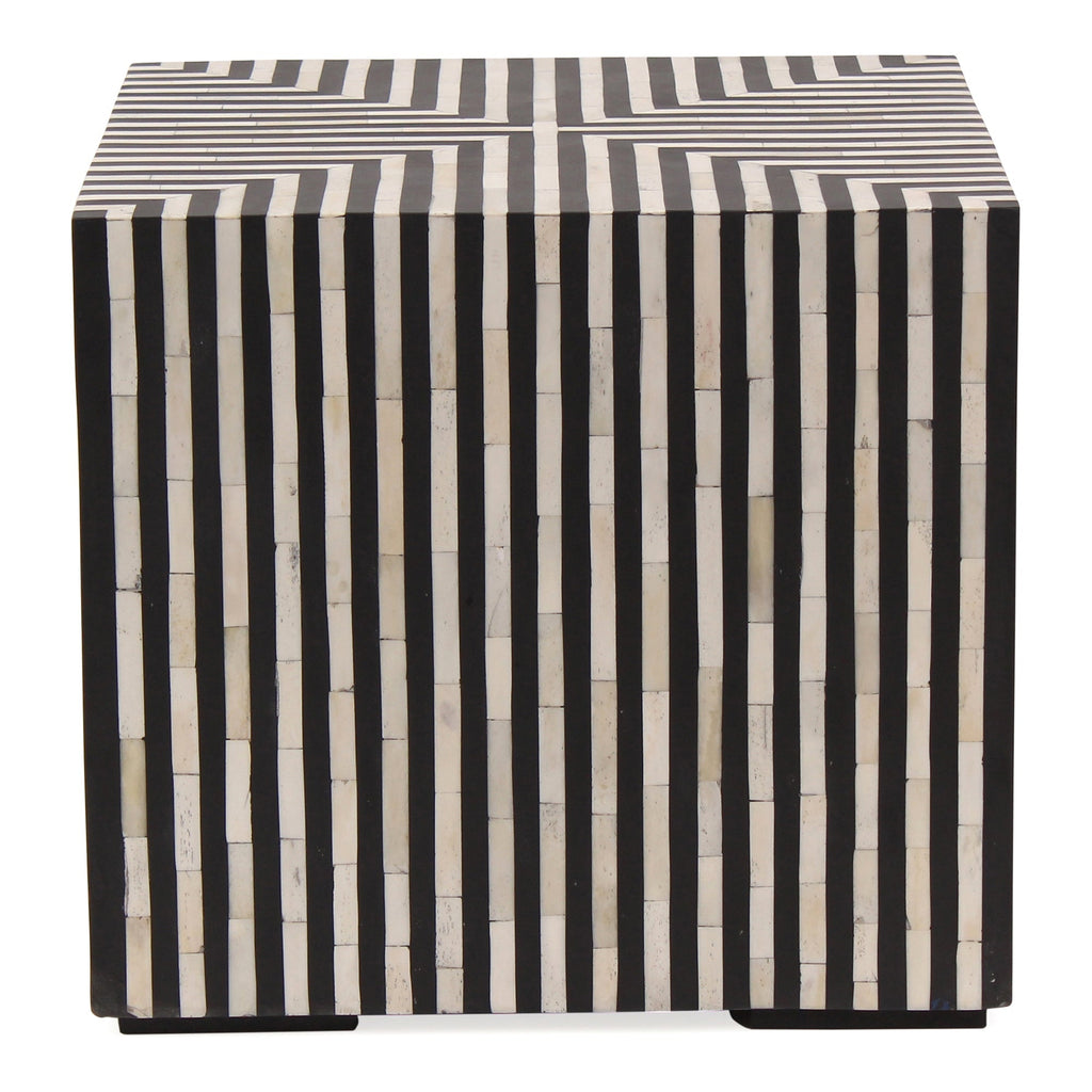 Moe's Home Terning Side Table Black and White