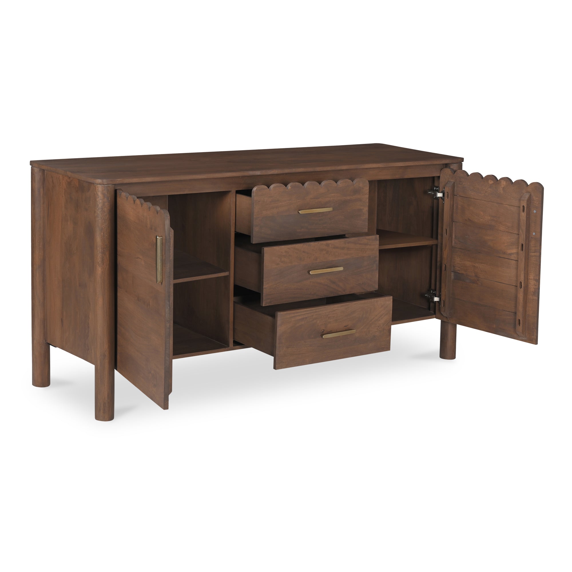 Moe's Home Wiley 3 Drawer Sideboard Vintage