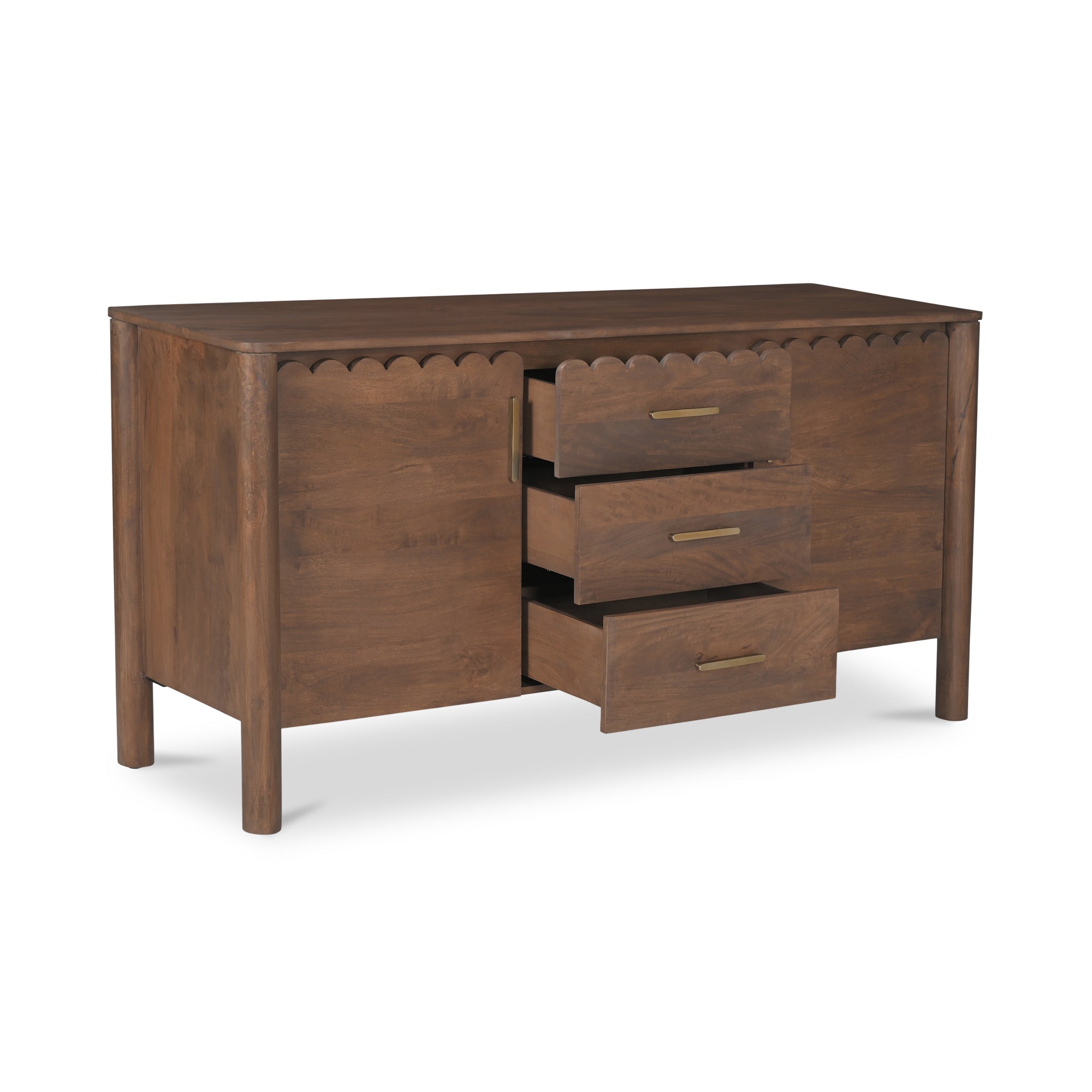 Moe's Home Wiley 3 Drawer Sideboard Vintage