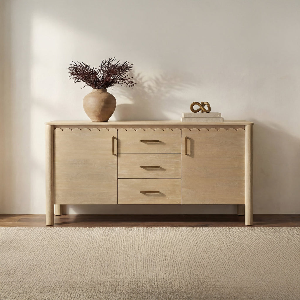 Moe's Home Wiley 3 Drawer Sideboard Vintage