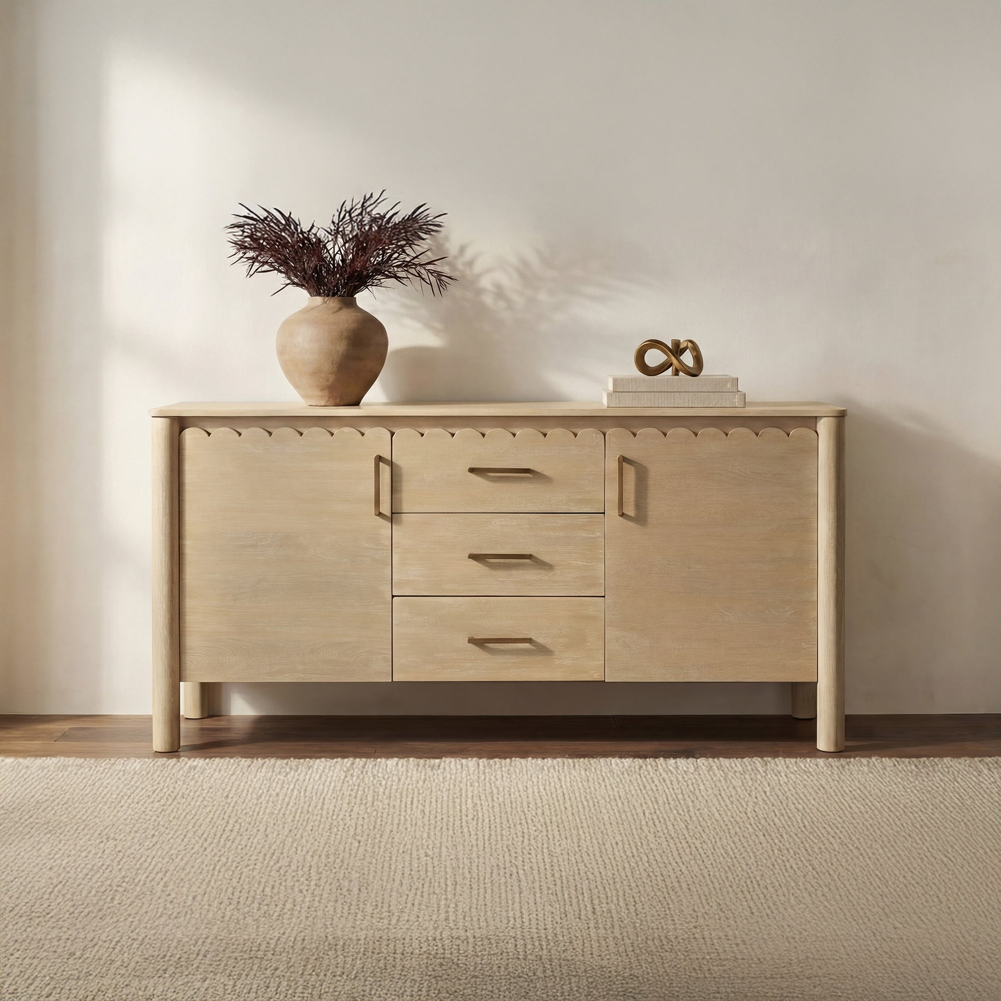 Moe's Home Wiley 3 Drawer Sideboard Vintage