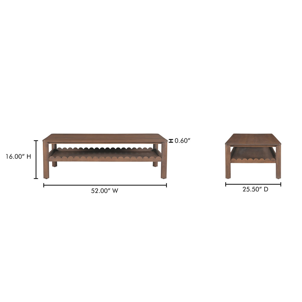 Moe's Home Wiley Coffee Table Vintage Brown