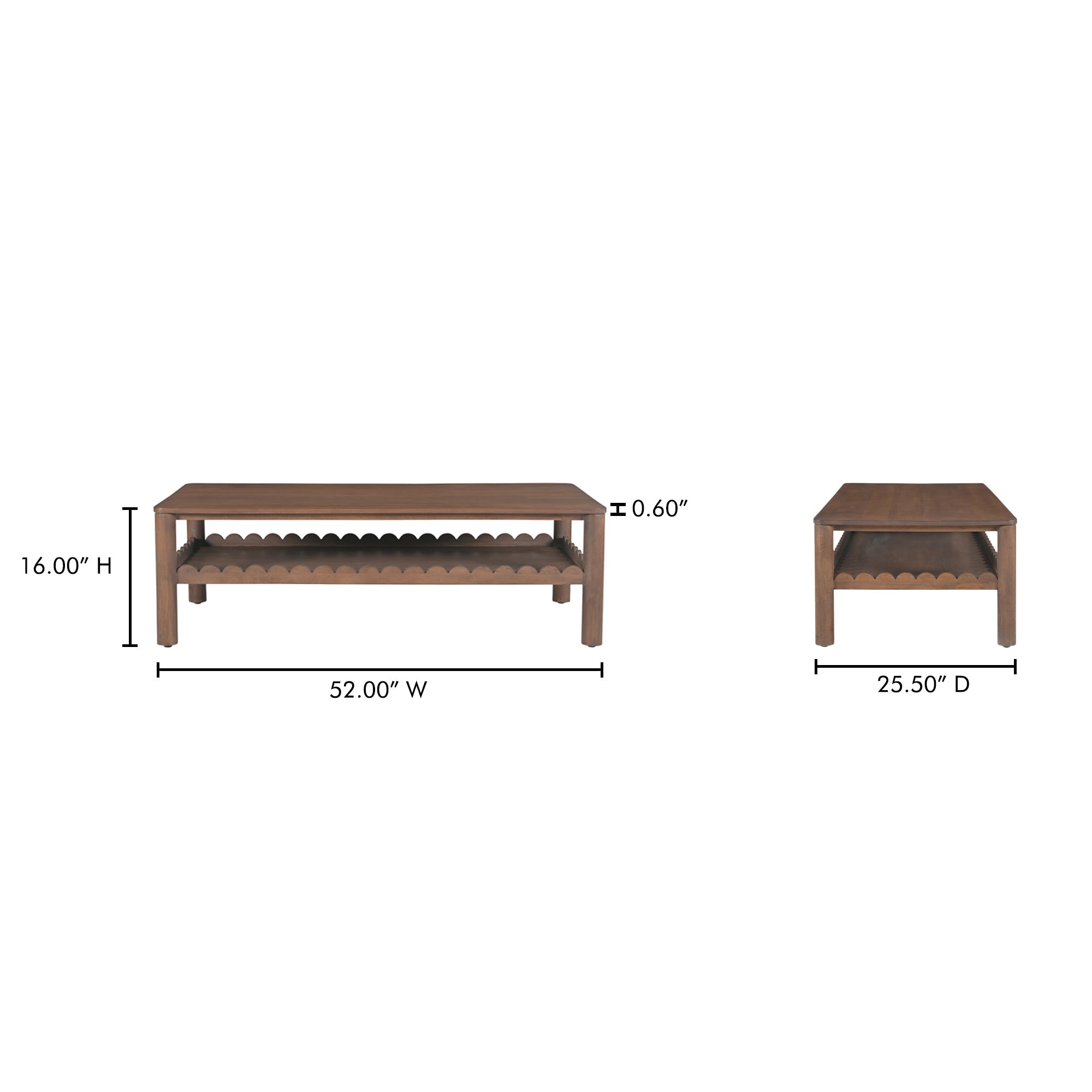 Moe's Home Wiley Coffee Table Vintage Brown