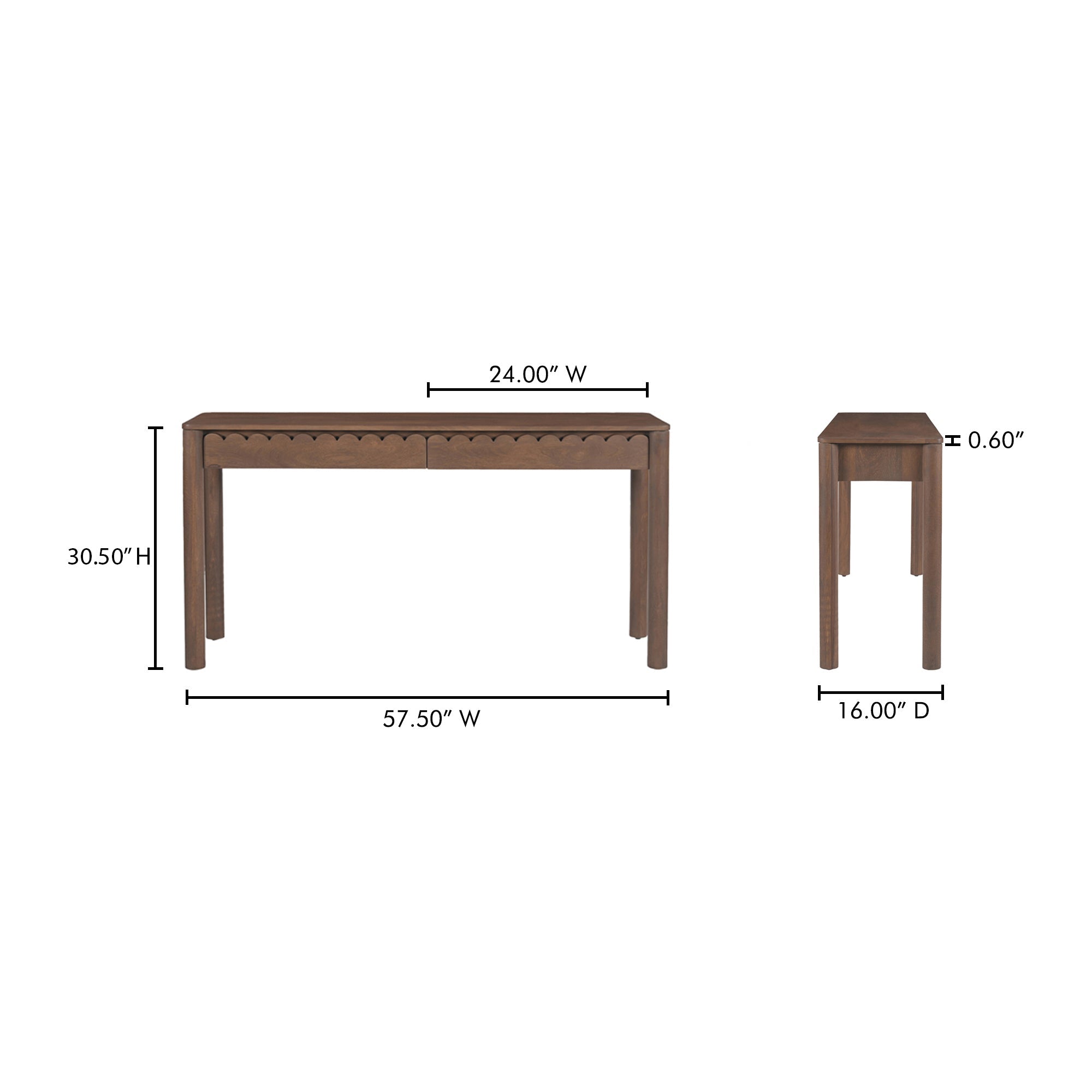 Moe's Home Wiley Console Table Vintage Brown