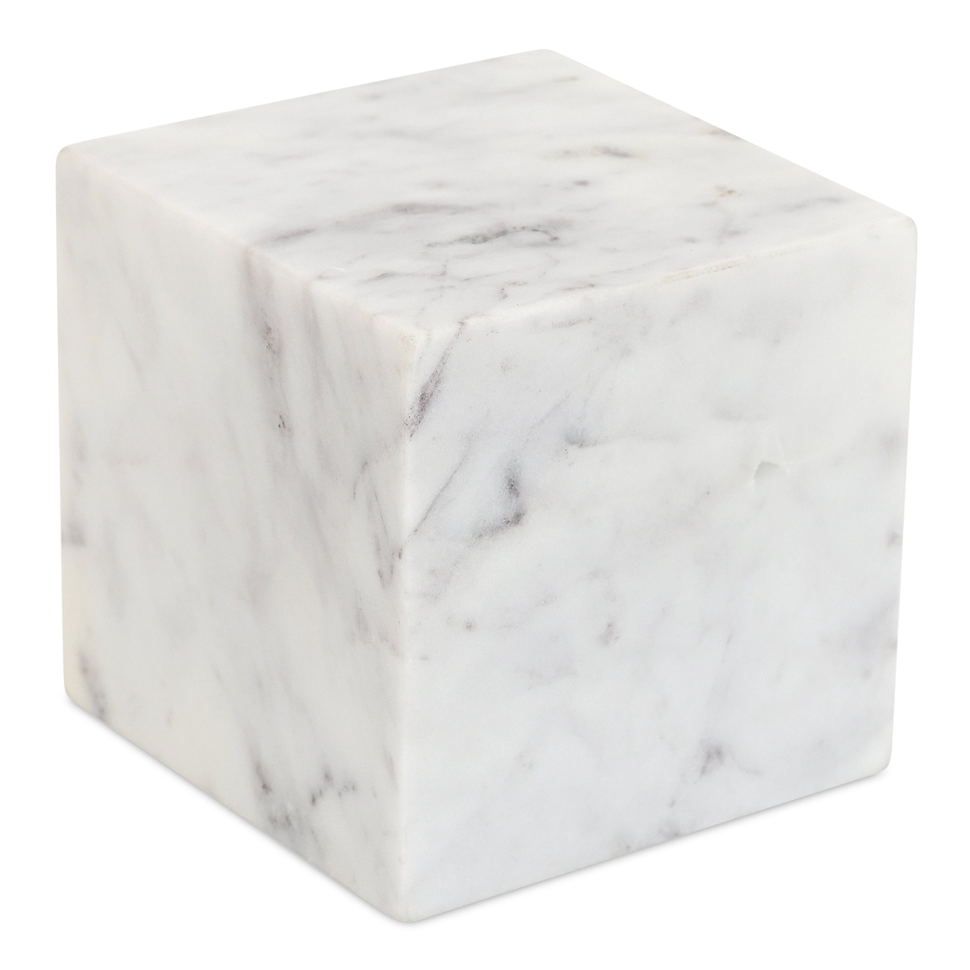 Moe's Home Cora Cube Tabletop Accent Banswara Purple White Marble