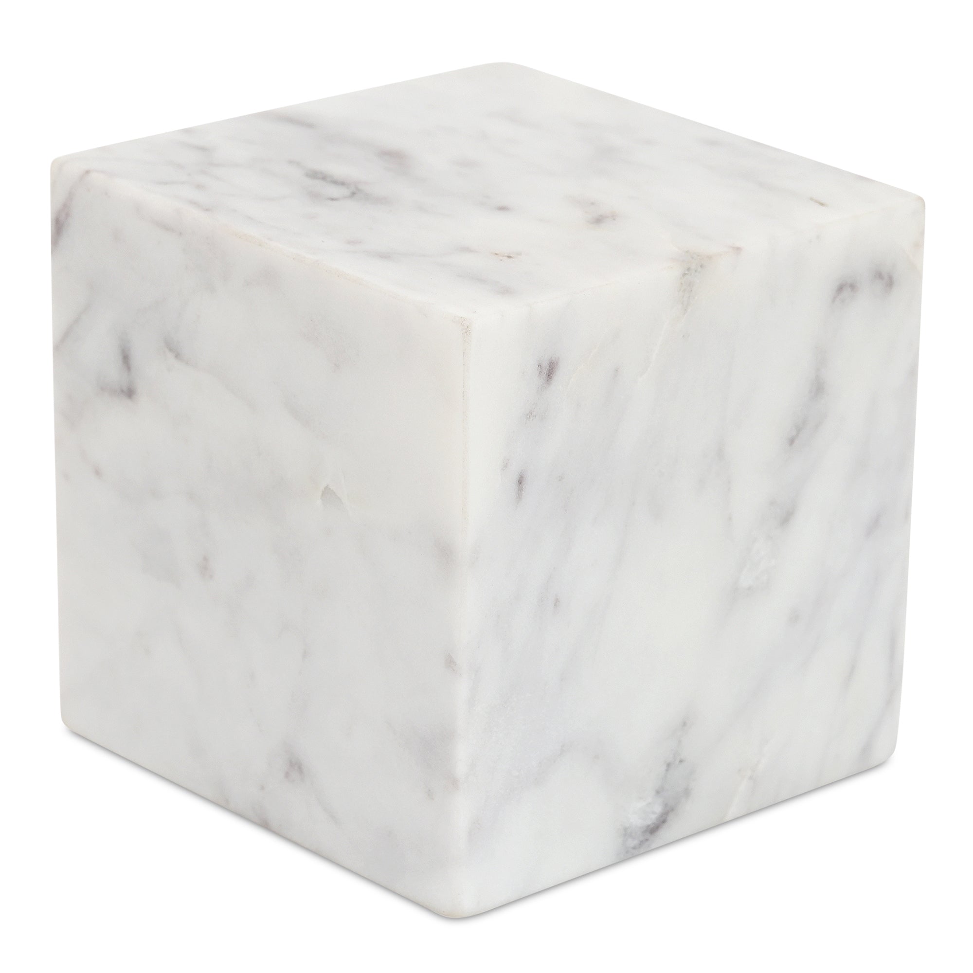 Moe's Home Cora Cube Tabletop Accent Banswara Purple White Marble