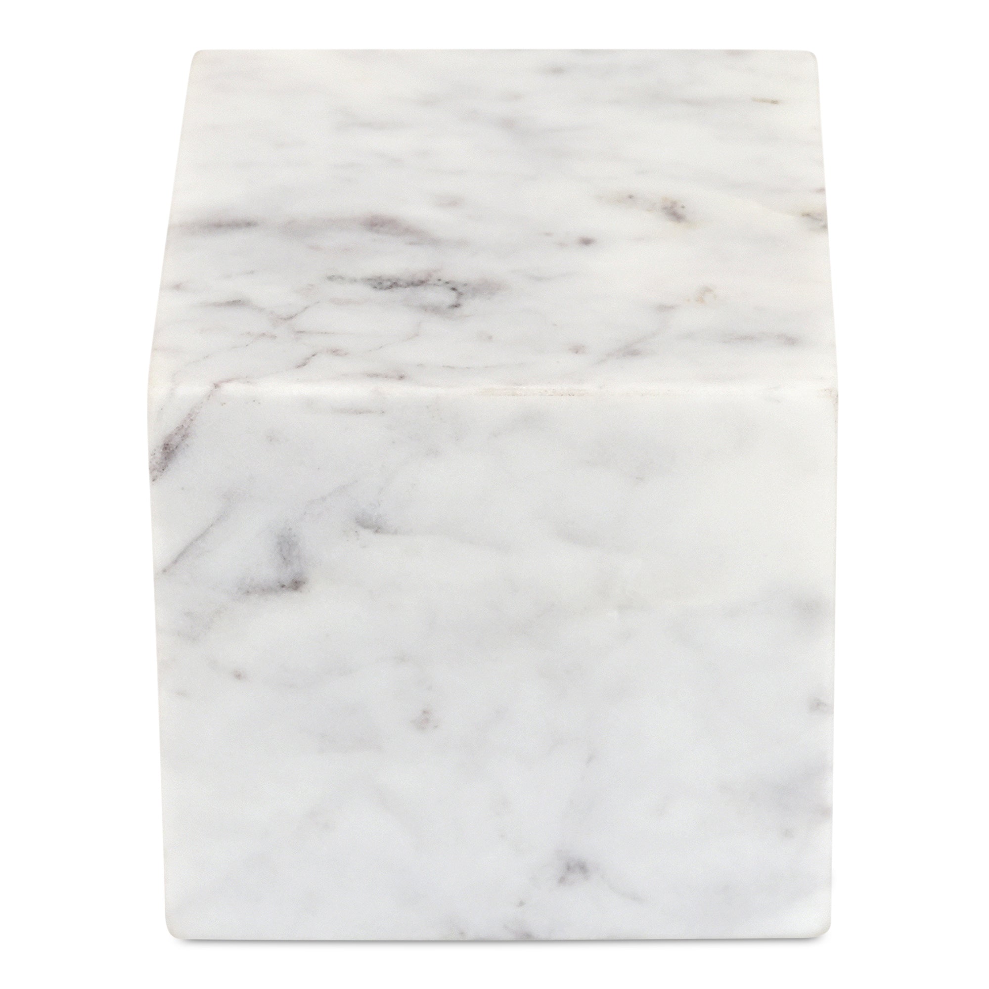 Moe's Home Cora Cube Tabletop Accent Banswara Purple White Marble