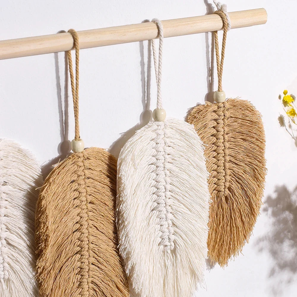 Boho Leaf Macramé Wall Hanging