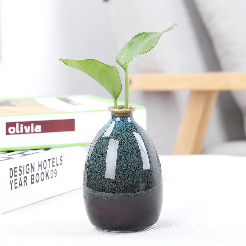 Mini Boho Glazed Ceramic Vase