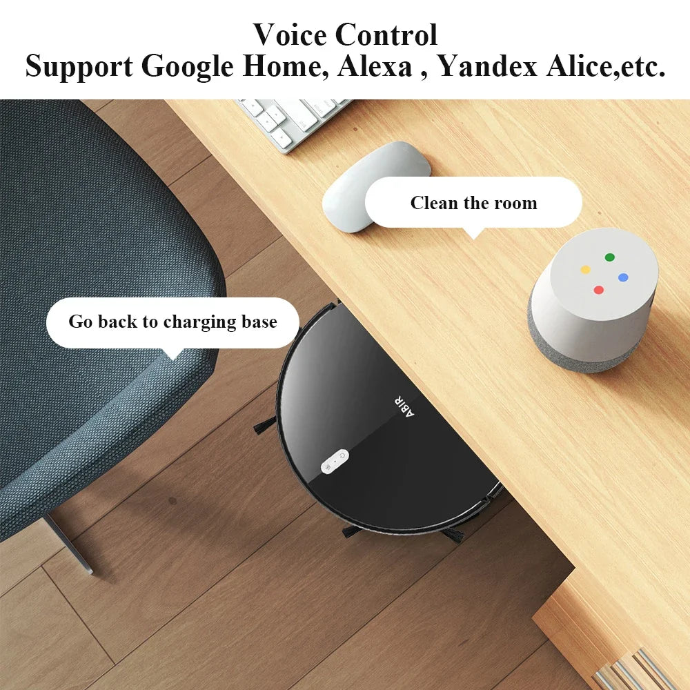 🤖 Robot Vacuum – 6000 Pa Suction, Wi‑Fi App & Dual Wet-Dry Mop