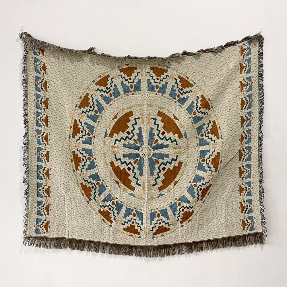 Boho Celestial & Nature-Inspired Woven Throw Blanket