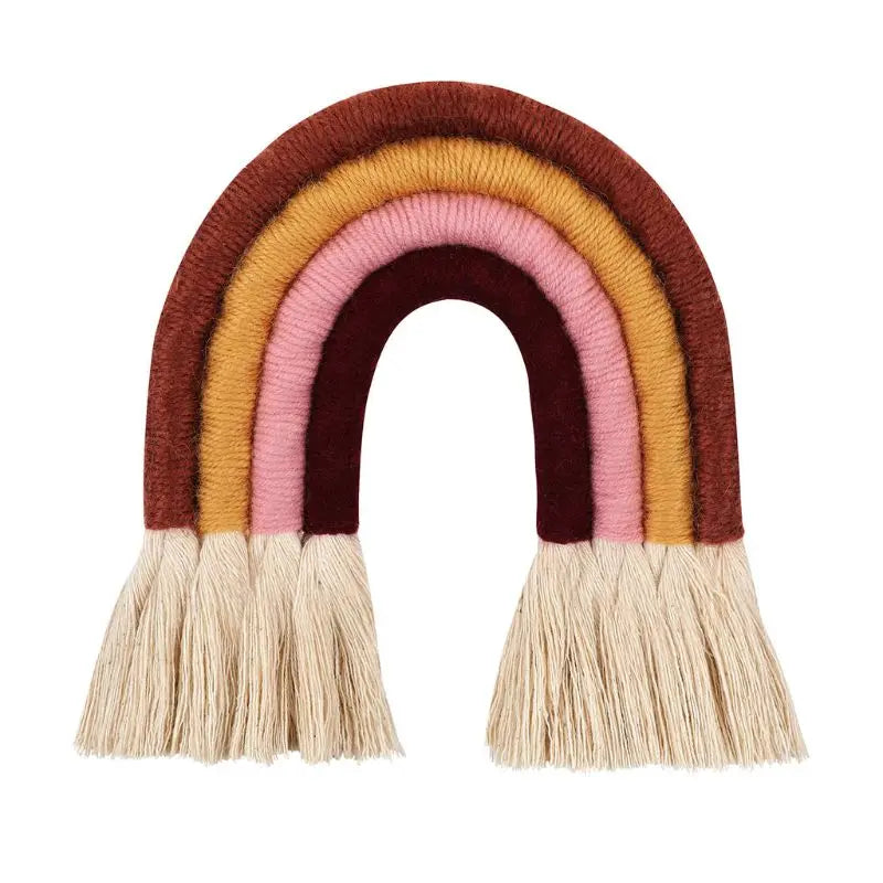 Macrame Rainbow Wall Hanging Decorative for Boho Home Decor Kids Babys Art (Copy)