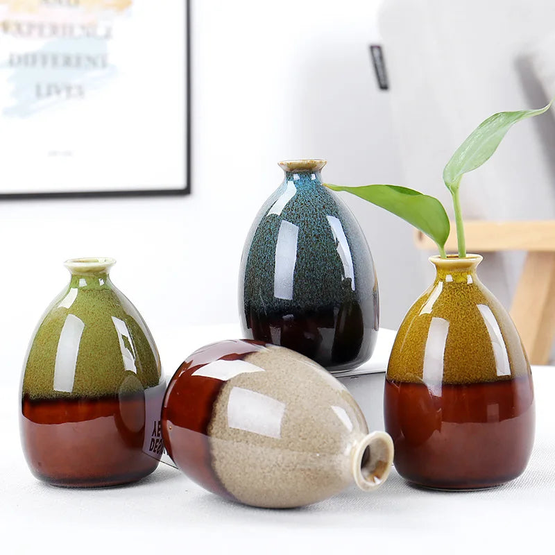 Mini Boho Glazed Ceramic Vase