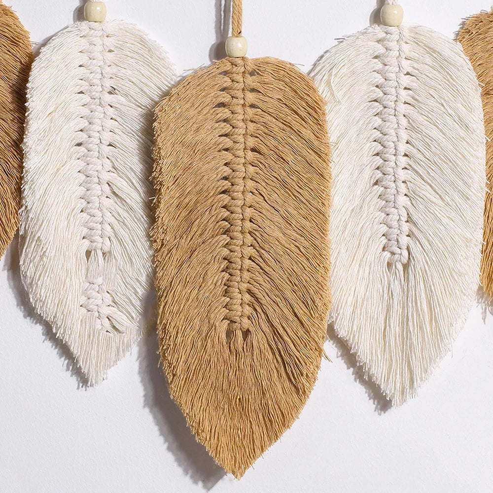 Boho Leaf Macramé Wall Hanging
