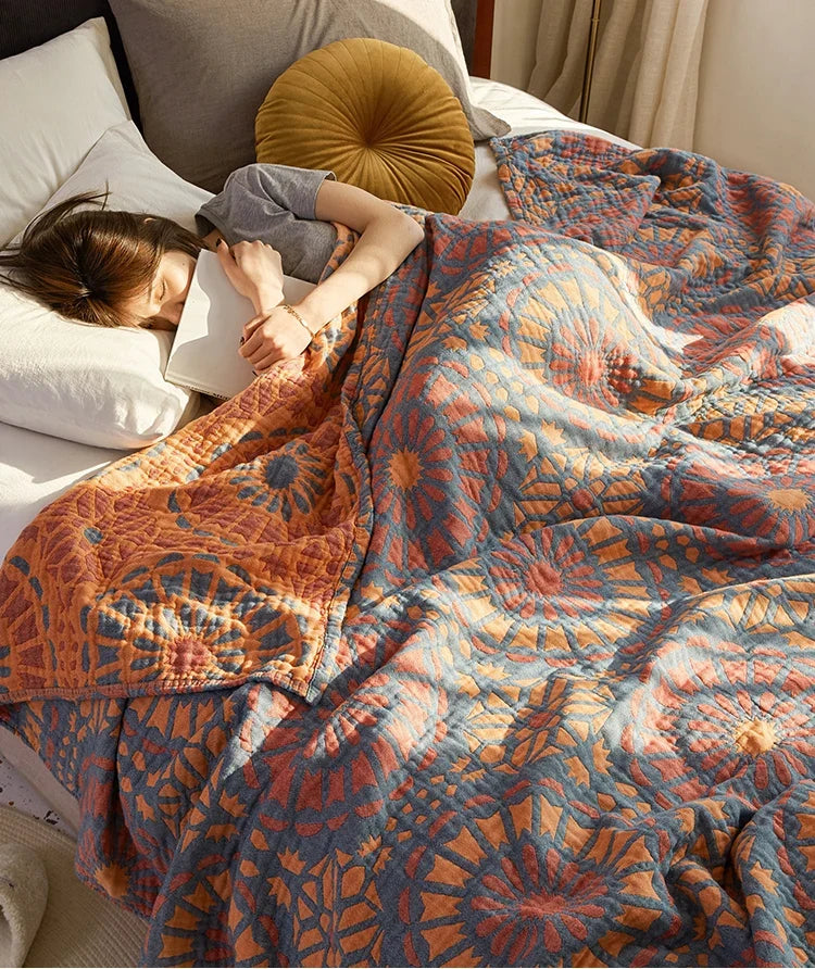 Bohemian Cotton Gauze 4-Layer Muslin Quilt