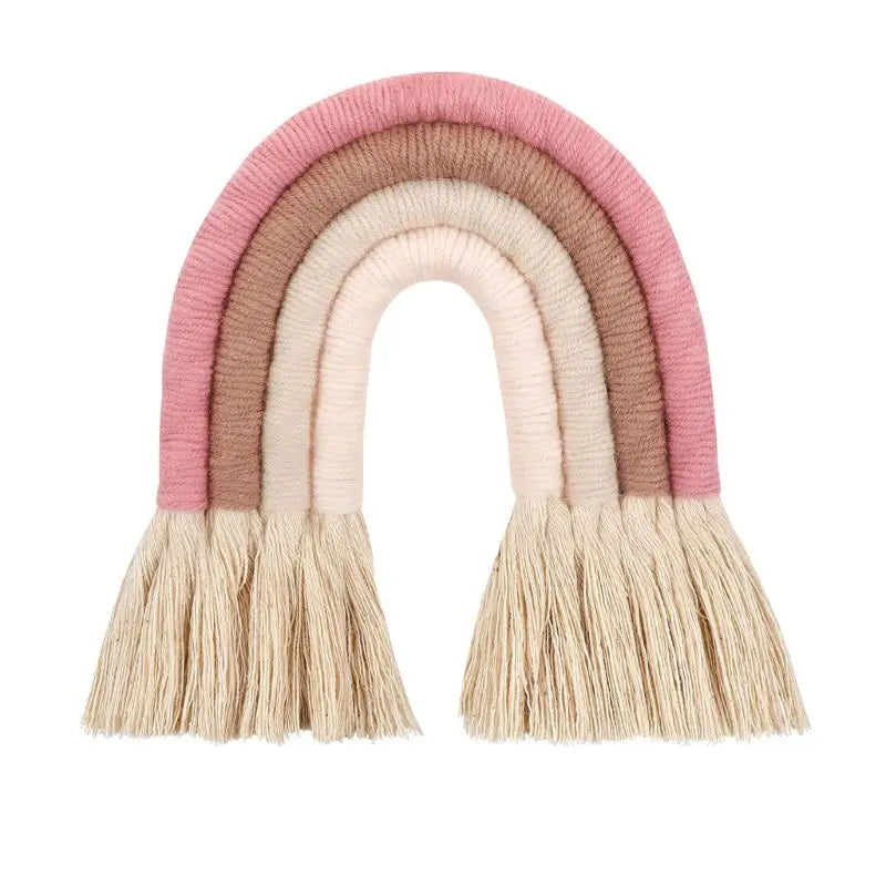Macrame Rainbow Wall Hanging – Boho Nursery Decor