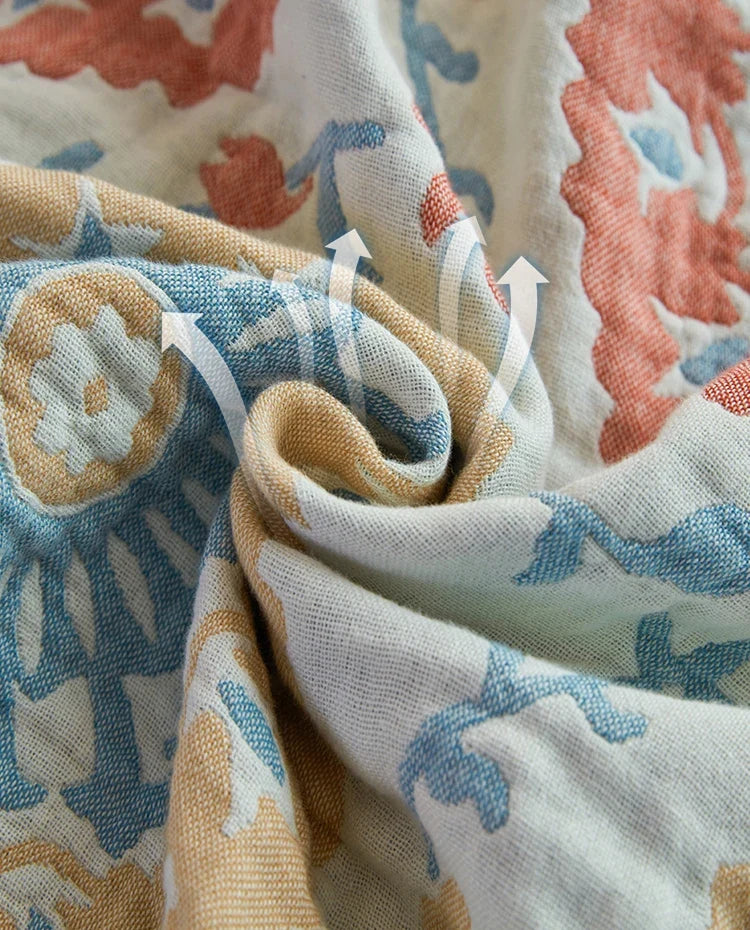 Bohemian Cotton Gauze 4-Layer Muslin Quilt