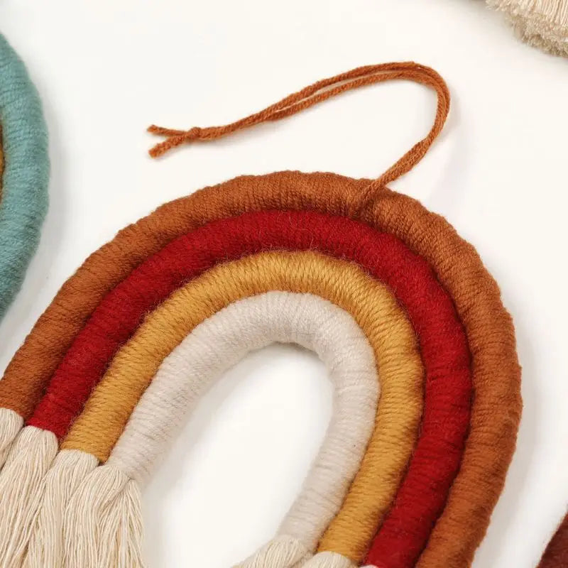 Macrame Rainbow Wall Hanging – Boho Nursery Decor