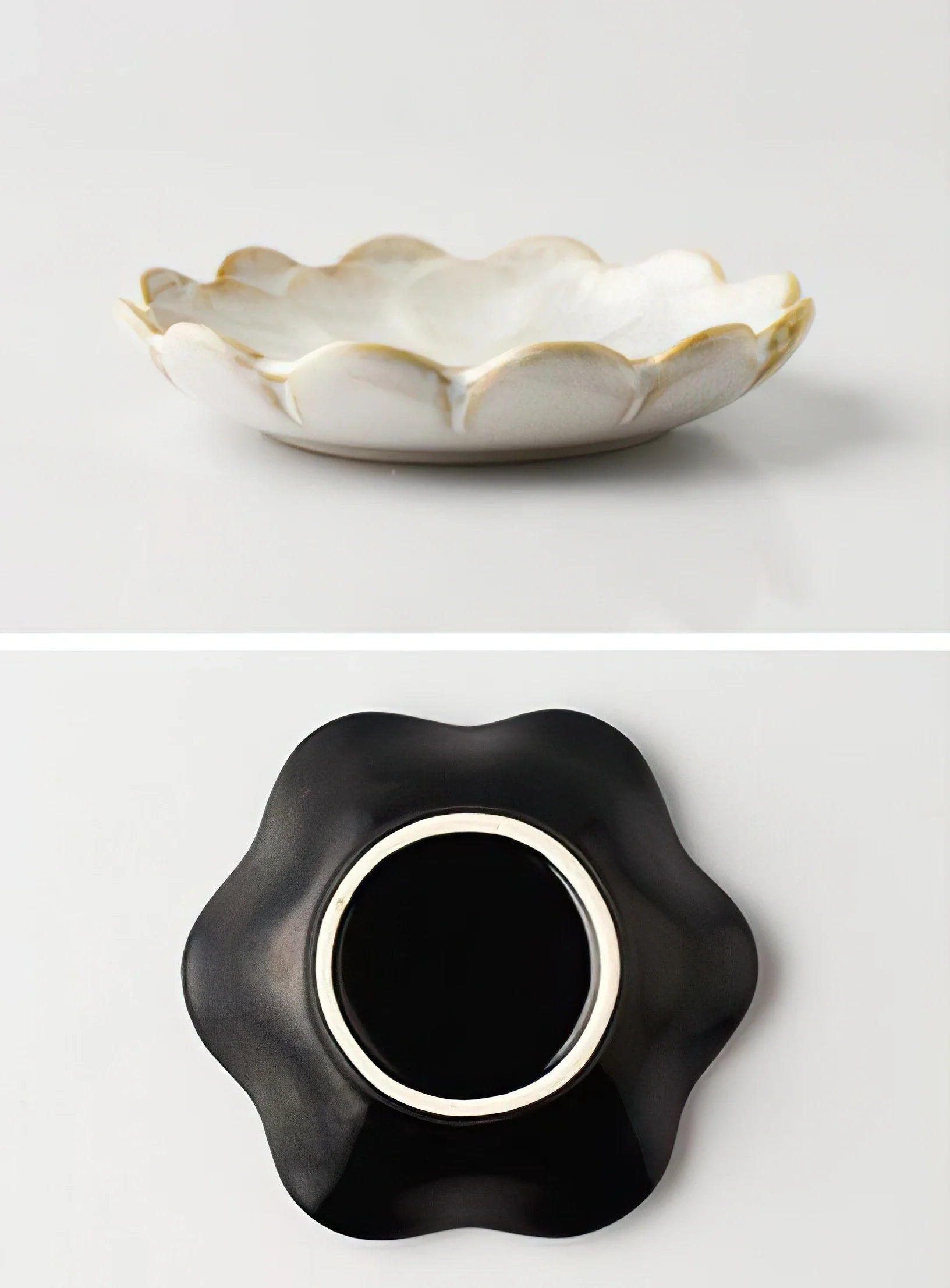 Ceramic Flower Sauce Dish – Mini Porcelain Dipping Bowl for Soy Sauce, Nuts & Charcuterie