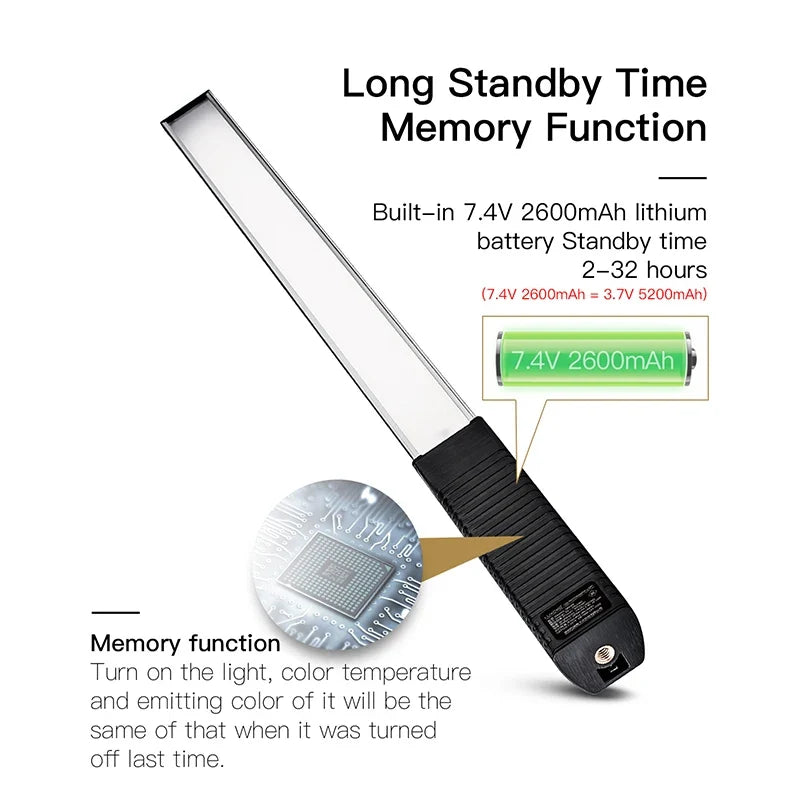 🌈 Luxceo Q508A RGB LED Wand – Studio Light with Battery & Remote