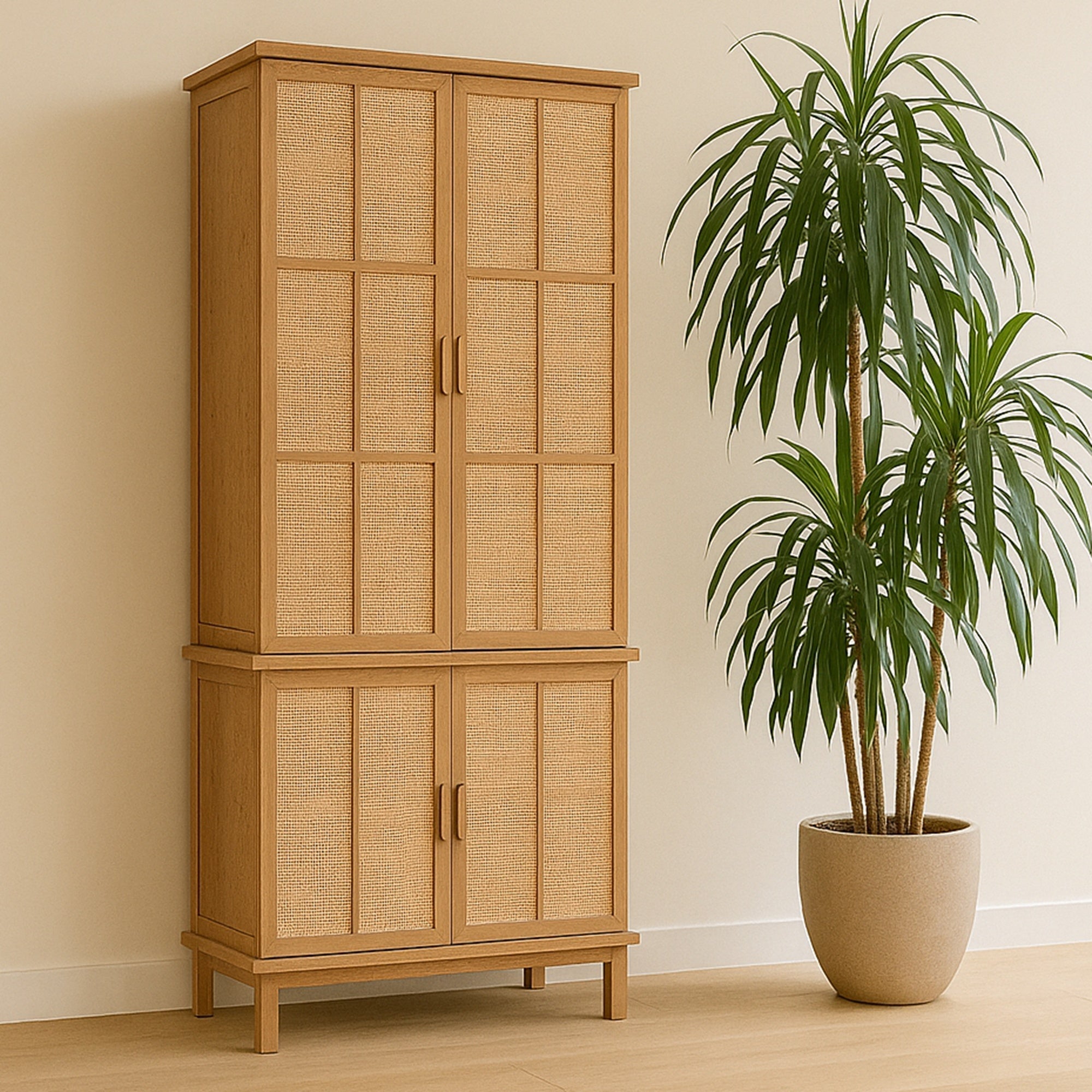 Moe's Home Seymour Tall Cabinet Natural