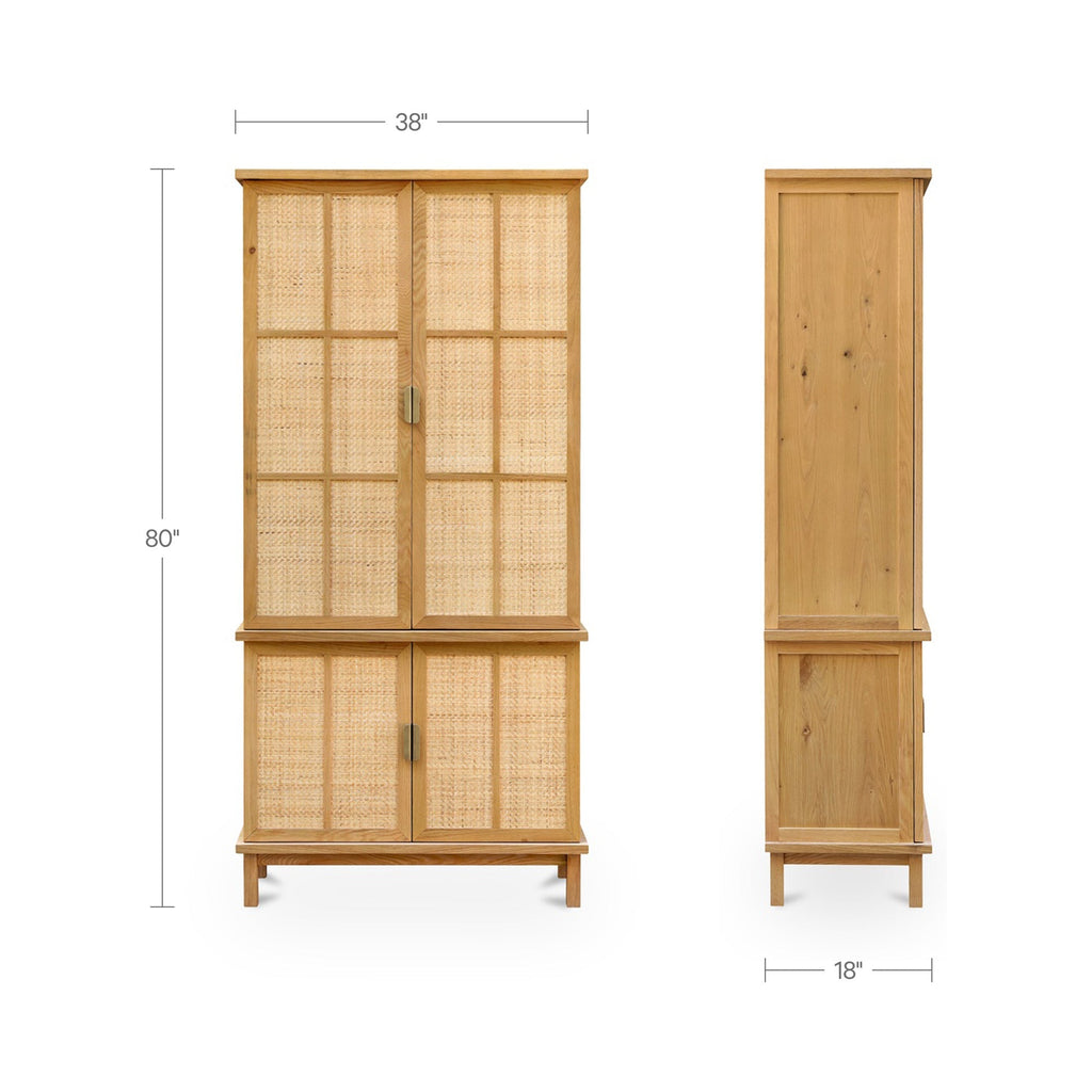 Moe's Home Seymour Tall Cabinet Natural