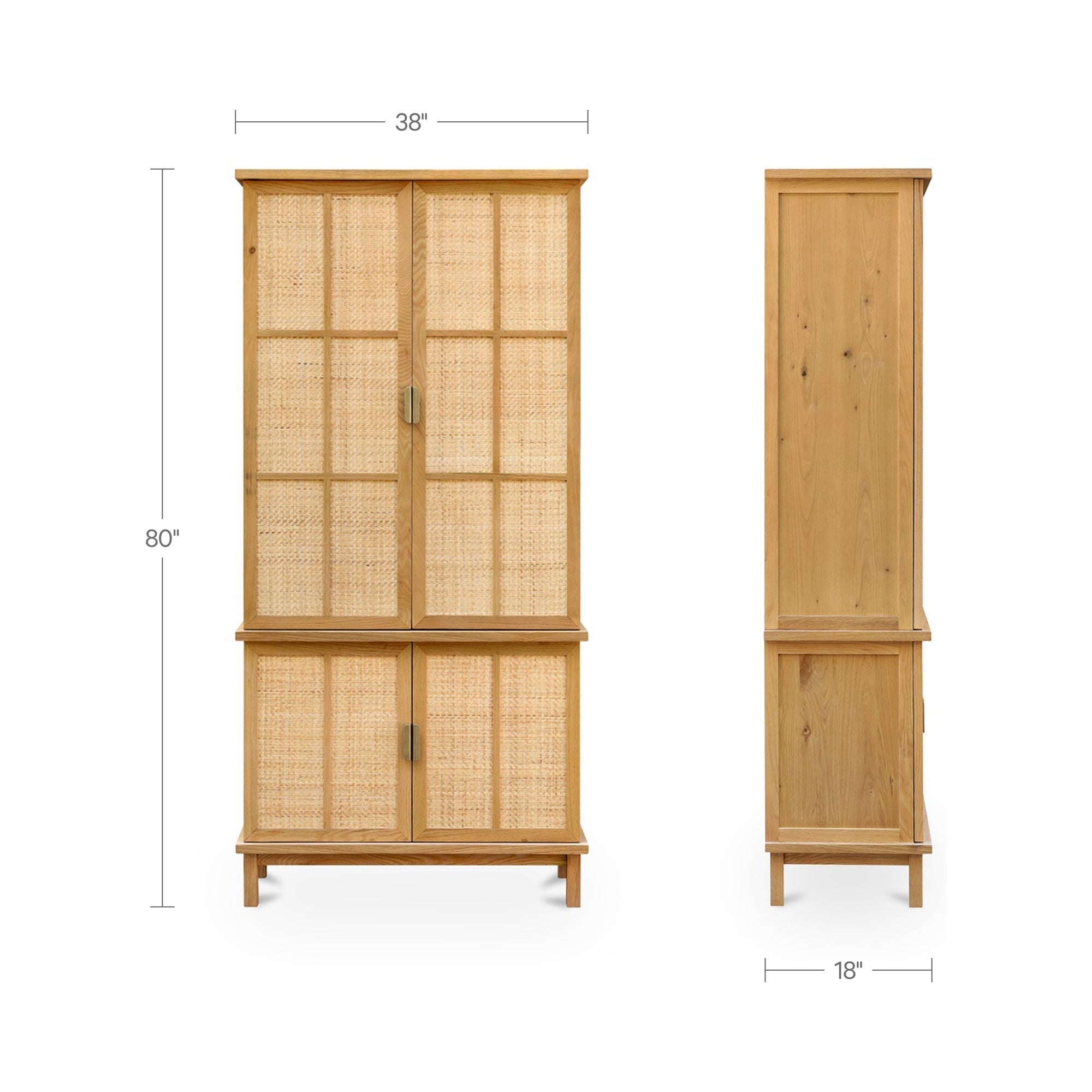 Moe's Home Seymour Tall Cabinet Natural