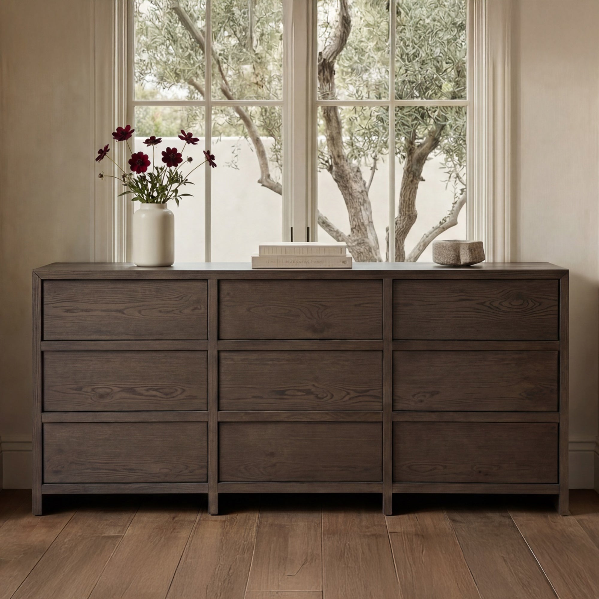 Moe's Home Jenson 9 Drawer Dresser Brown