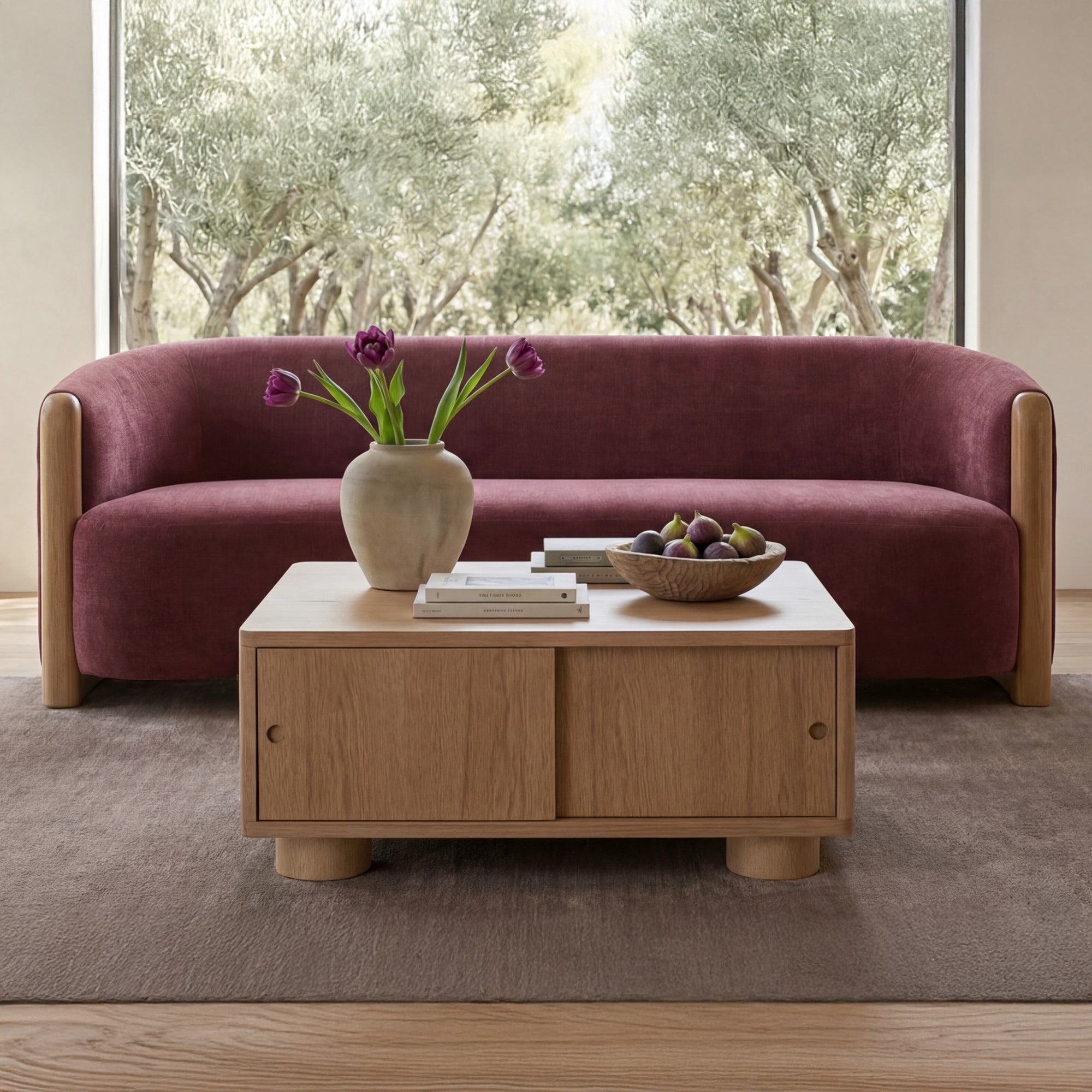Moe's Home Hobbs Storage Coffee Table Natural