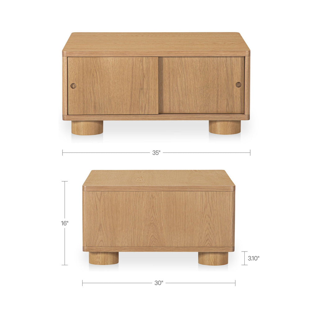 Moe's Home Hobbs Storage Coffee Table Natural