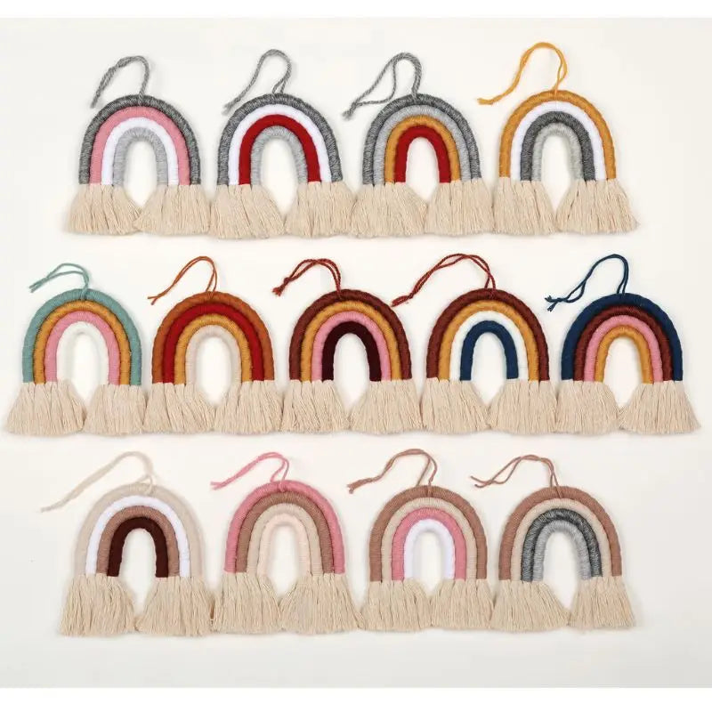 Macrame Rainbow Wall Hanging – Boho Nursery Decor