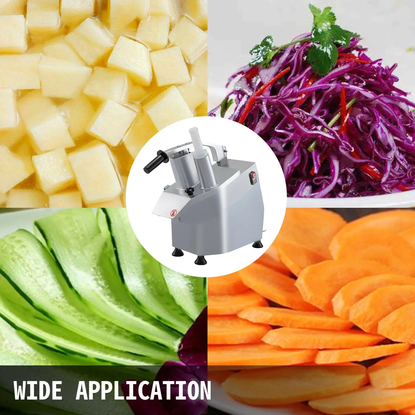 VEVOR Electric Vegetable Cutter – Multifunction Slicer, Chopper, Shredder & Grinder