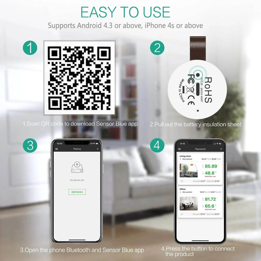 Thermometer Hygrometer Smart Home Temperature Sensor