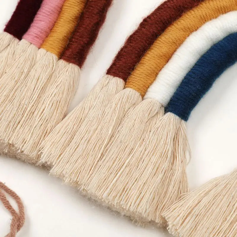 Macrame Rainbow Wall Hanging – Boho Nursery Decor
